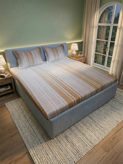 High Living 100% Cotton King Size Bedsheet Set (400 TC)