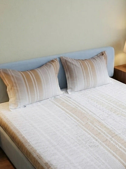 High Living 100% Cotton King Size Bedsheet Set (400 TC)