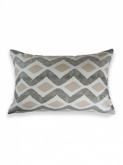 Soft Feel Grey-Beige Geometric Cotton King Bedsheet Set