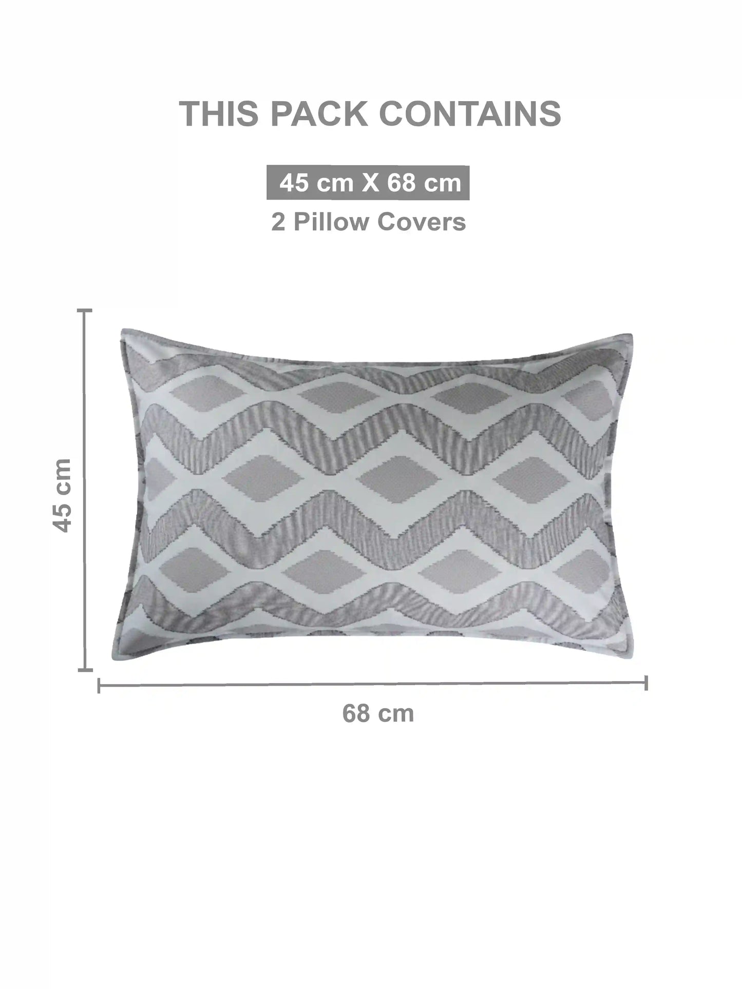 Soft Feel Taupe-Grey Geometric Cotton King Bedsheet Set