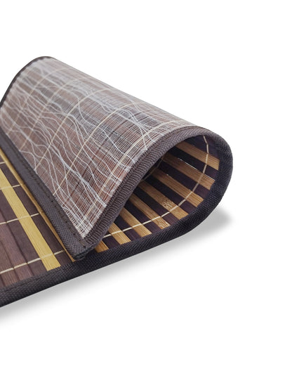 Bamboo-Texture Dining Placemats – Set of 6 | Modern Natural Table Decor