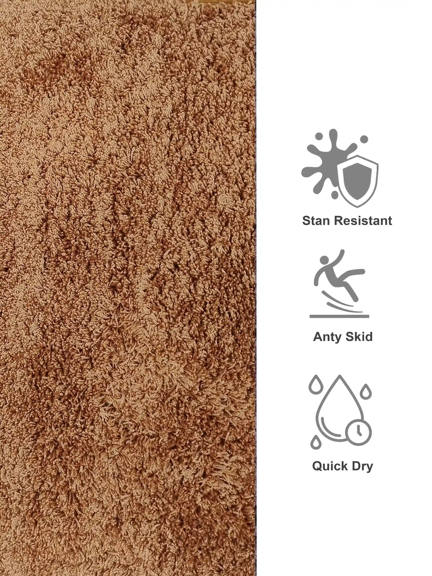 AtoZ Home Decor Luxury Solid Bath Mat | Anti-Skid & Quick-Dry (40 x 60 CM)