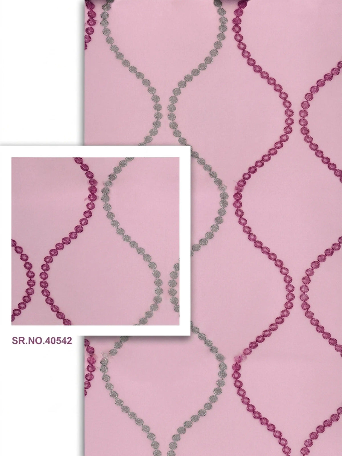 Evabella Embroidered Ogee Trellis Sheer Grommet Curtains | 100% Polyester