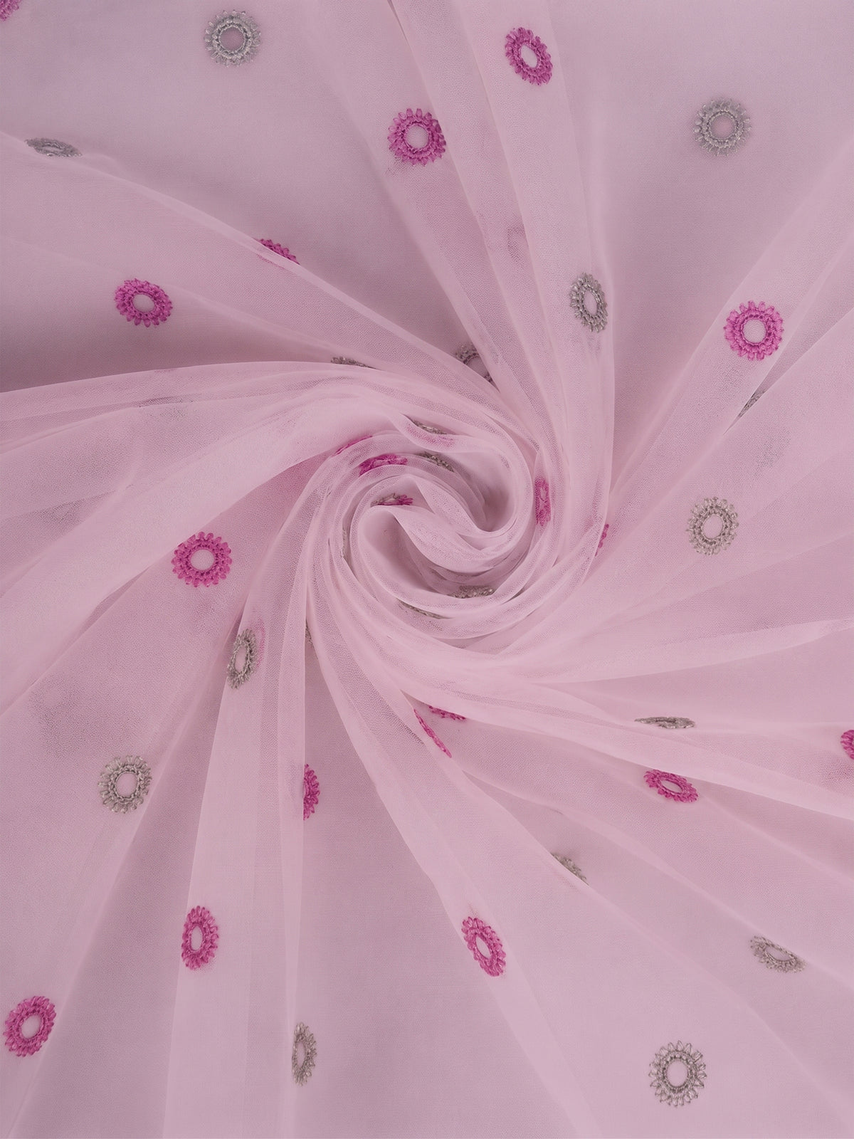 Evabella Elegant Circular Embroidery Sheer Grommet Curtains | 6 colors and 3 lengths