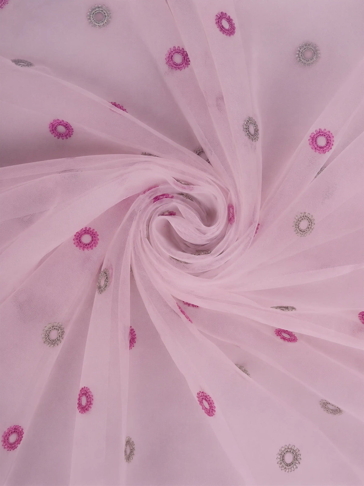 Evabella Elegant Circular Embroidery Sheer Grommet Curtains | 6 colors and 3 lengths