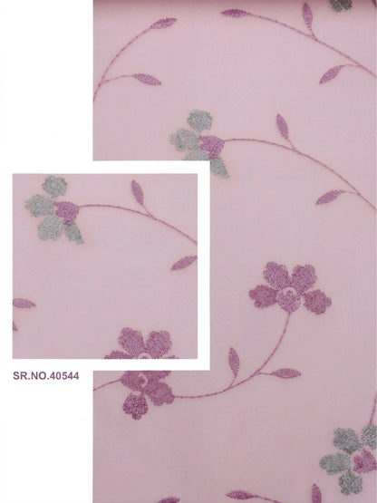 Evabella Light Filtering Floral Sheer Curtains |100% Polyester