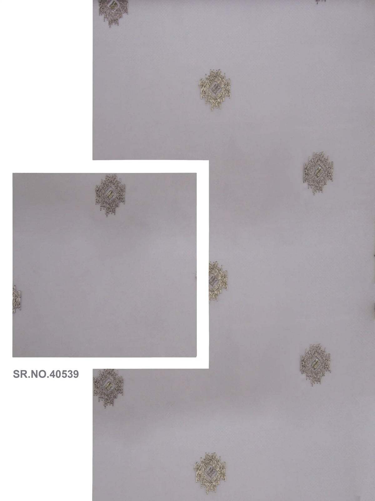 Evabella Embroidered Geometric Diamond Sheer Grommet Curtains | 100% Polyester