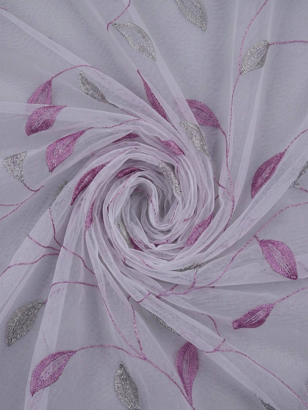 Evabella Embroidered Leaf Vine Sheer Grommet Curtains | 100% Polyester