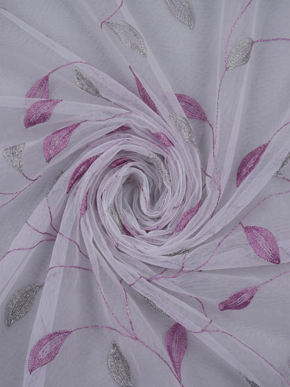 Evabella Embroidered Leaf Vine Sheer Grommet Curtains | 100% Polyester