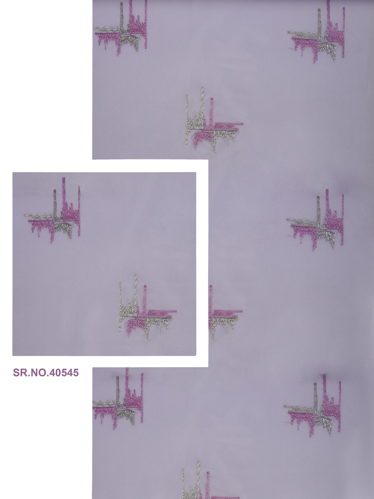 Evabella Abstract Linear Embroidered Sheer Grommet Curtains | 100% Polyester