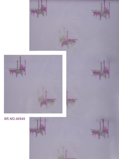 Evabella Abstract Linear Embroidered Sheer Grommet Curtains | 100% Polyester