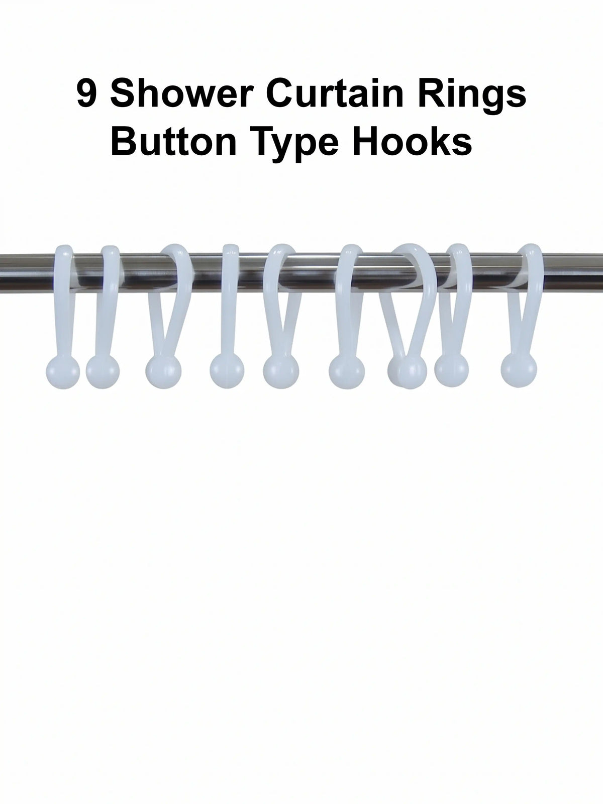 Atoz Home Decor Clear PVC Shower Curtain with 9 Hooks | 84x54 Inch