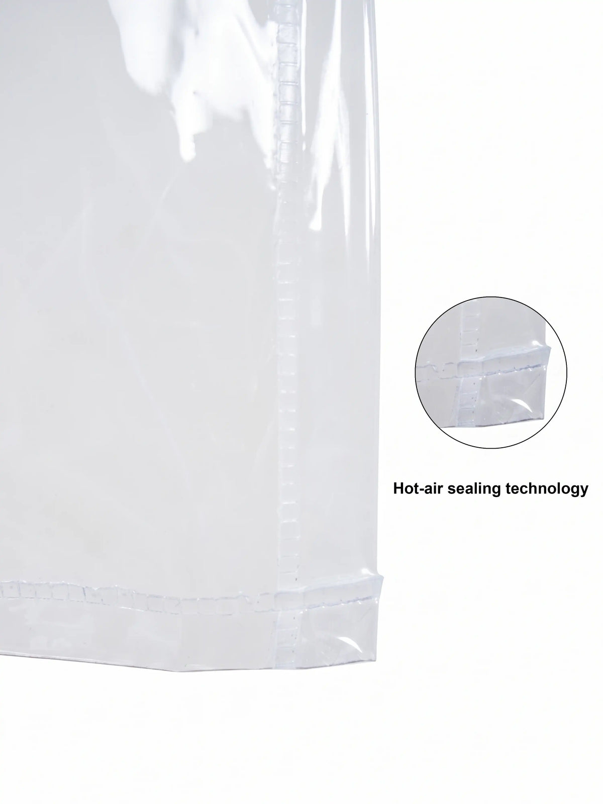 Atoz Home Decor Clear PVC Shower Curtain with 9 Hooks | 84x54 Inch