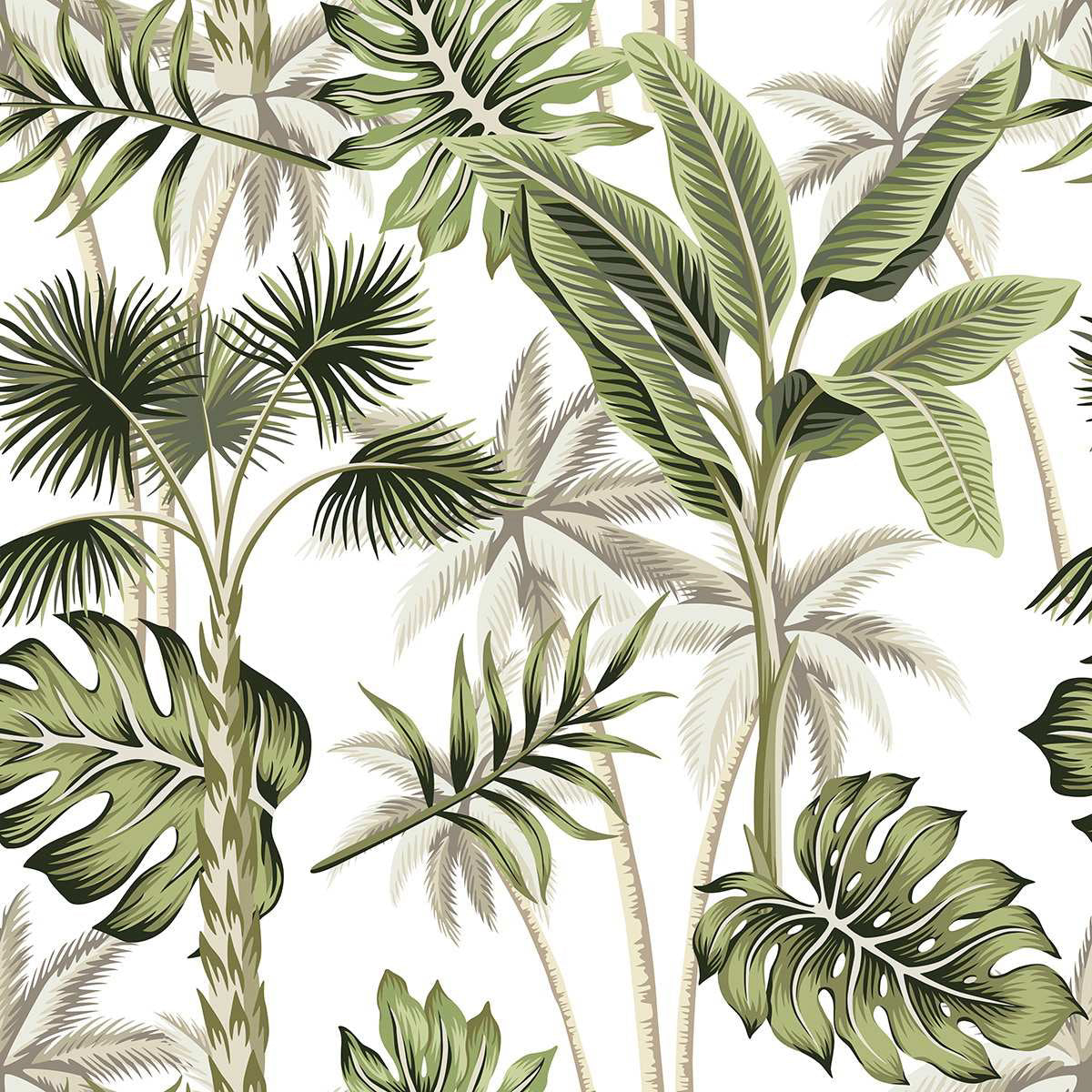 AtoZ Home Decor Tropical Rainforest Wall Mural Wallpaper - Custom & Standard Sizes