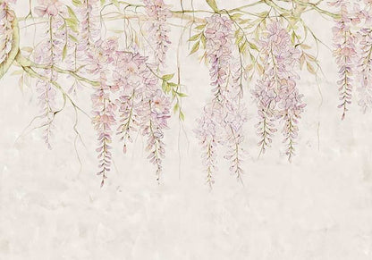 AtoZ Home Decor Tropical Wisteria Floral Wall Mural Wallpaper - Custom & Standard Sizes