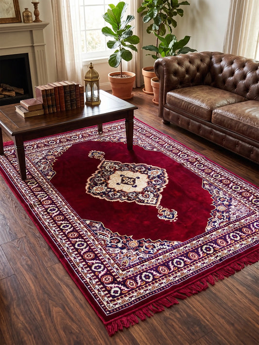 AtoZ Home Decor Velvet Carpet – Traditional Collection (5 ft x 7 ft)