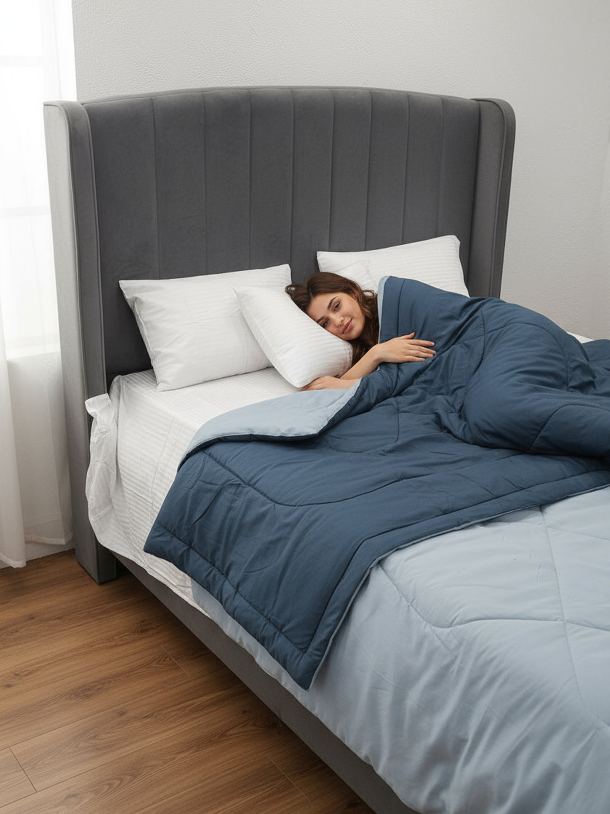 Bellagio Reversible Microfiber Comforter | Beige AC Blanket
