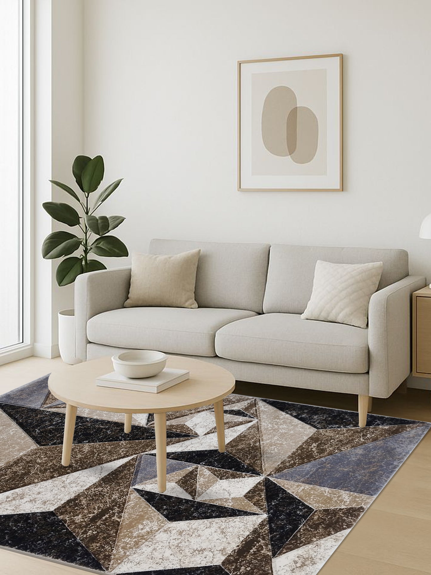 Modern Prism Geometric Carpet – Designer Pattern Rug for Living Room