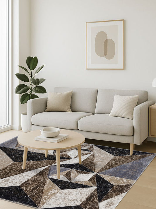 Modern Prism Geometric Carpet – Designer Pattern Rug for Living Room