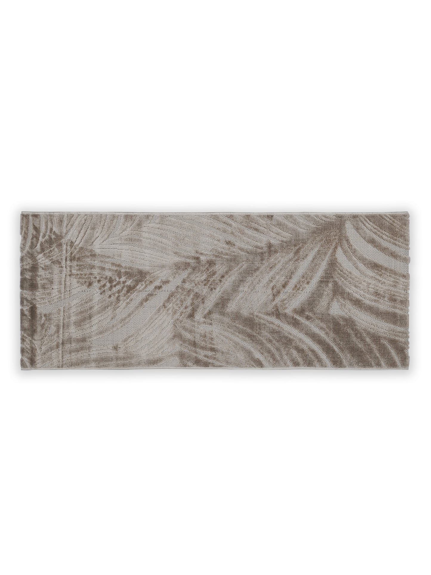 Beige Textured Modern Runner – Subtle Wave Design Hallway & Entry Rug