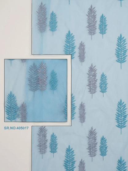 Evabella Embroidered Leaf Sheer Curtains | Light Filtering Window Decor