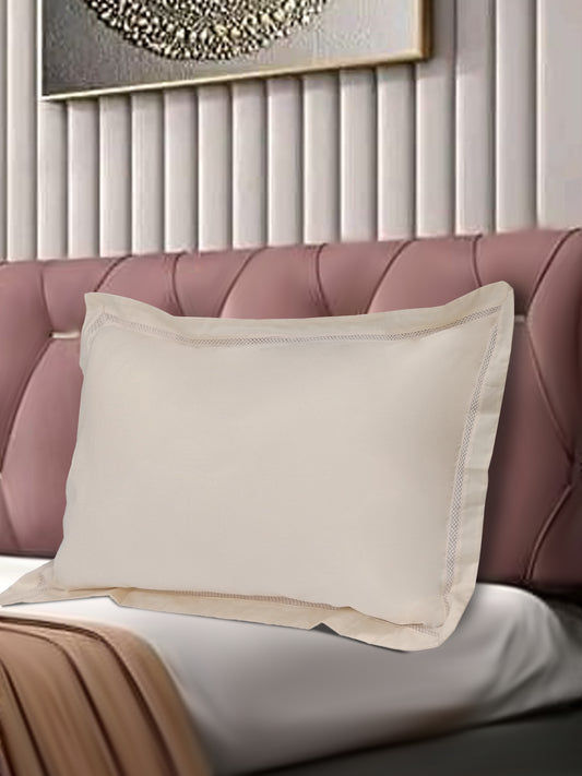 Solid Ivory Pillow Cover Set – Premium Cotton – Set of 2