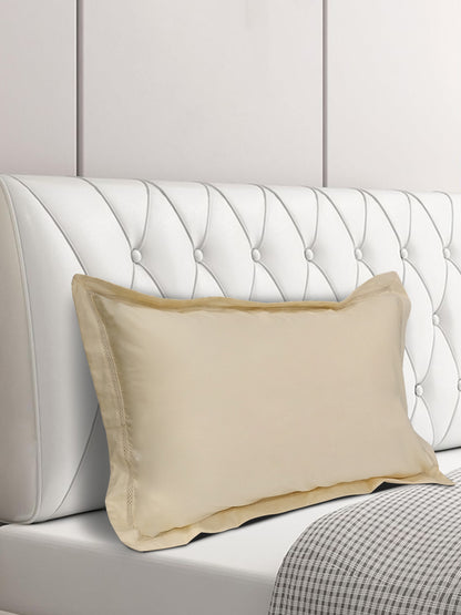 Solid Beige Pillow Cover Set – Premium Cotton – Set of 2