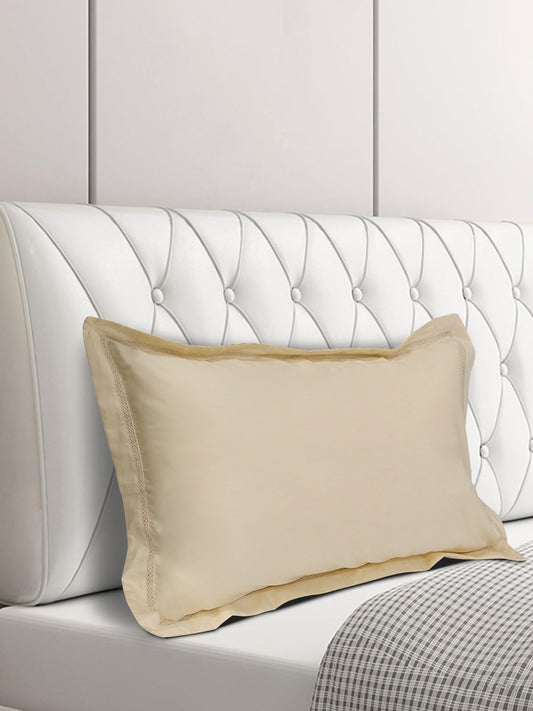 Solid Beige Pillow Cover Set – Premium Cotton – Set of 2