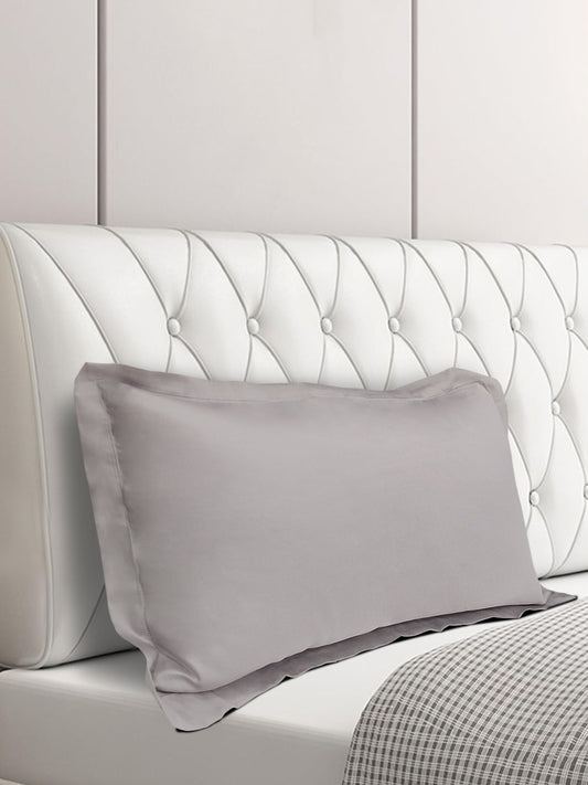 Solid Silver Grey Pillow Cover Set – Premium Cotton – Set of 2