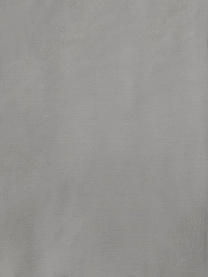 Light Grey Feather Jacquard Pillow Cover Set – Premium Cotton – Set of 2