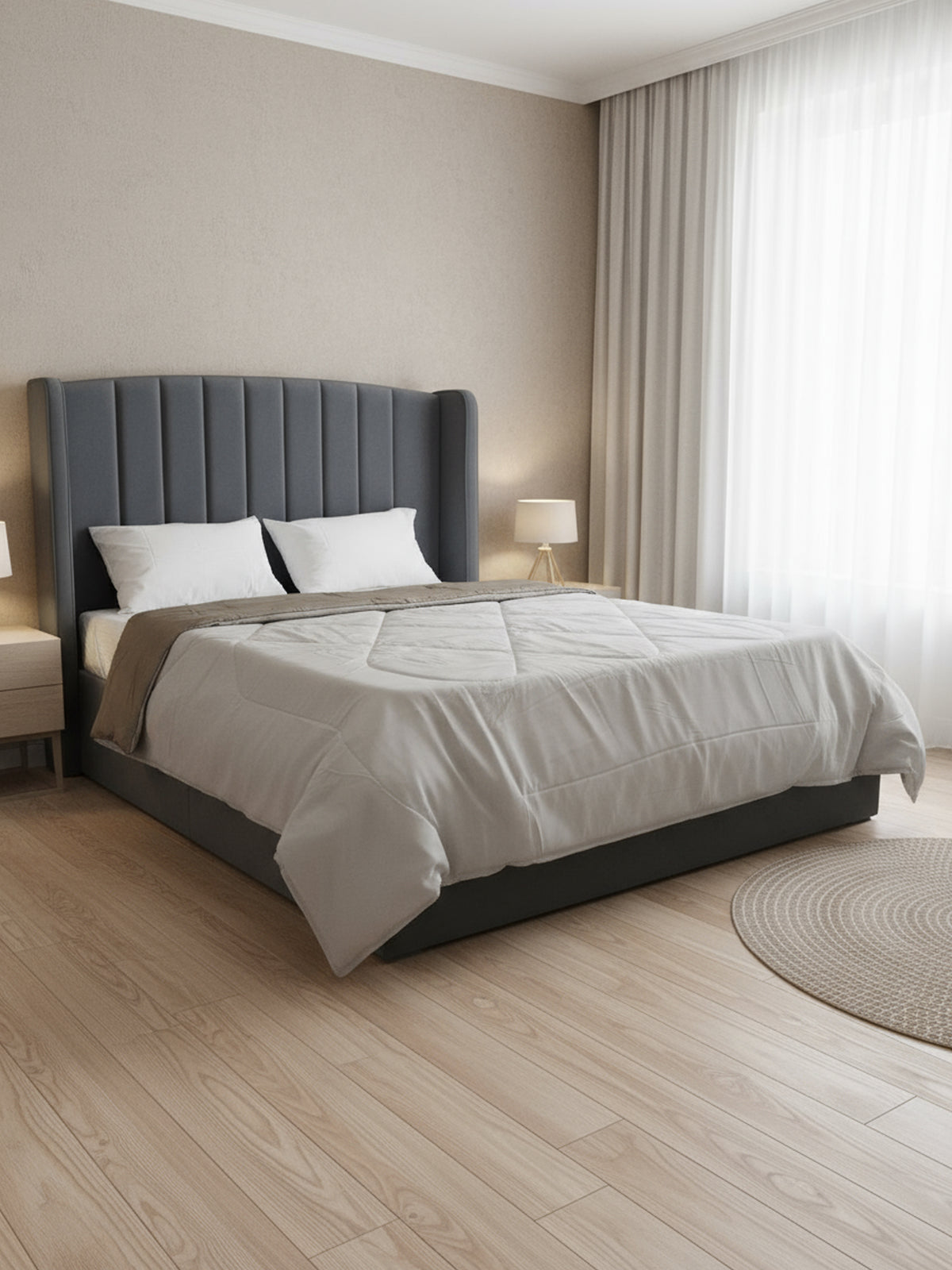 Bellagio Reversible Microfiber Comforter | Beige AC Blanket