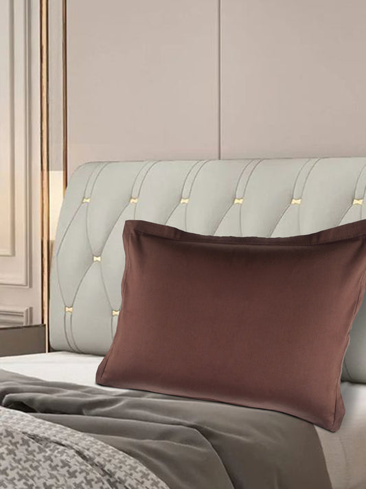 Solid Brown Pillow Cover Set – Premium Cotton – Set of 2