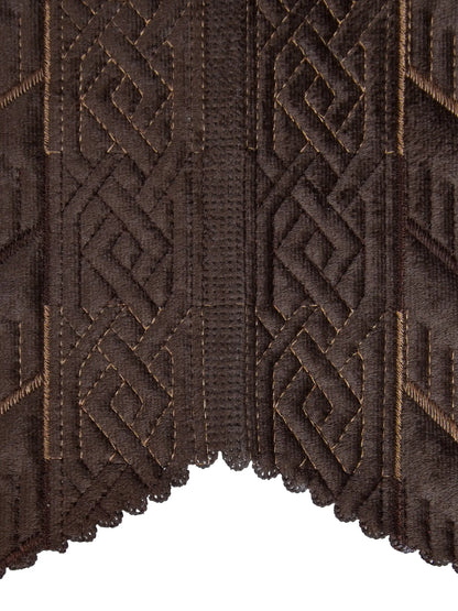 AtoZ Home Decor Luxury Textured Braided Velvet Sofa Cover | Braided Chevron Pattern