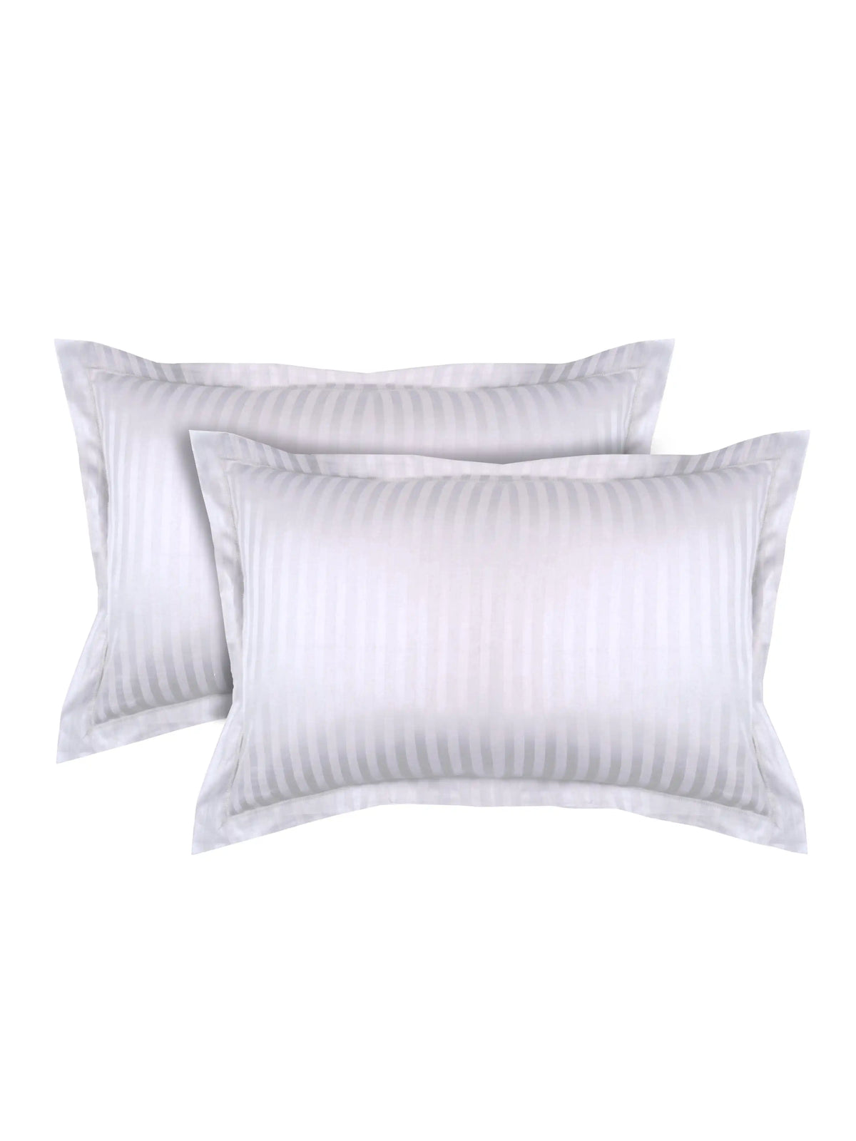 Striped Pillow Cover with Flange | Soft & Breathable (68 x 45 CM)