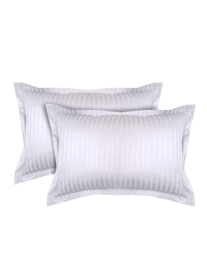 Striped Pillow Cover with Flange | Soft & Breathable (68 x 45 CM)