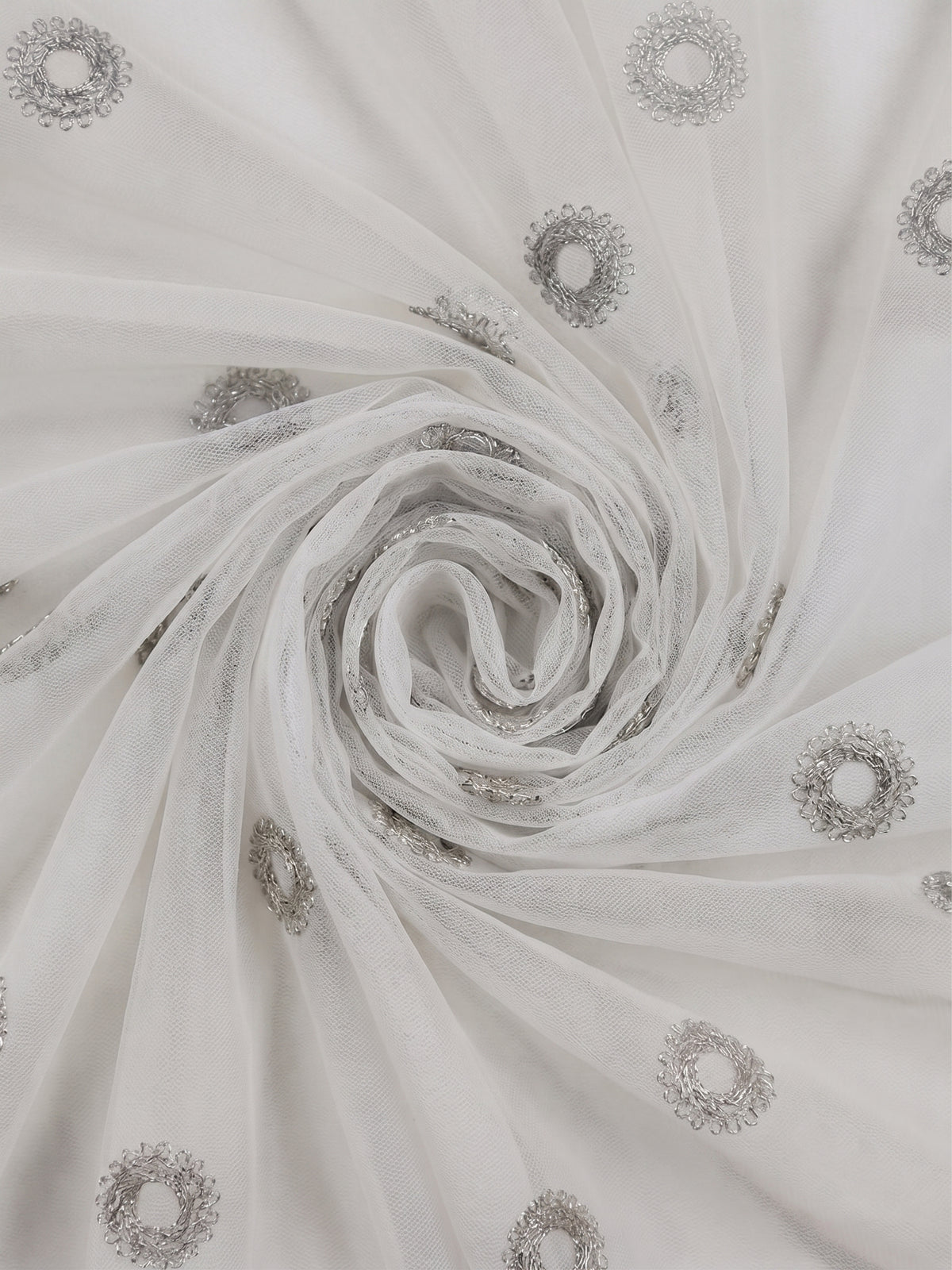 Evabella Elegant Circular Embroidery Sheer Grommet Curtains | 6 colors and 3 lengths