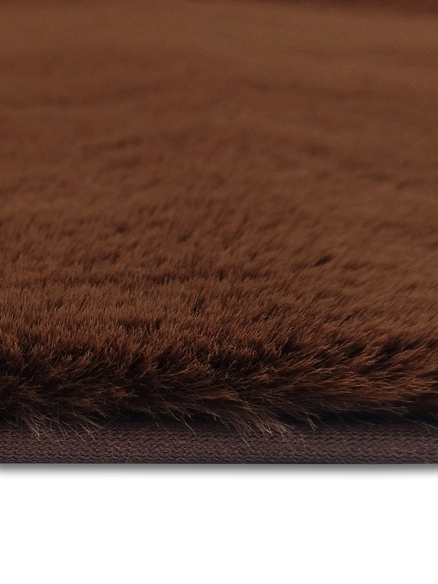 Solid Brown Plush Runner – Modern Minimalist Bedside & Hallway Rug