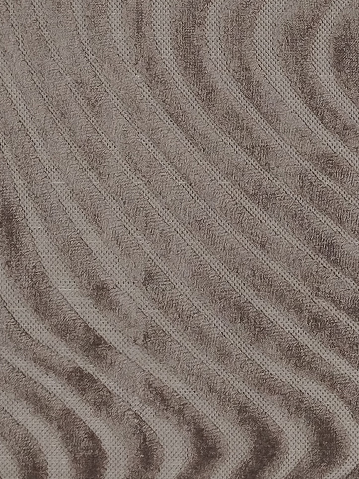 Mocha Brown Sculpted Wave Runner – Modern Textured Plush Runner