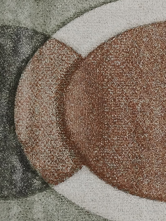 Geometric Circle Runner – Modern Plush Abstract Runner