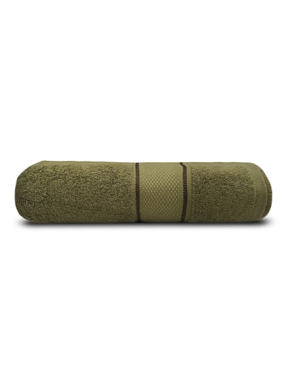 Soft Olive Green Cotton Bath Towel – Plush, Absorbent & Quick-Dry