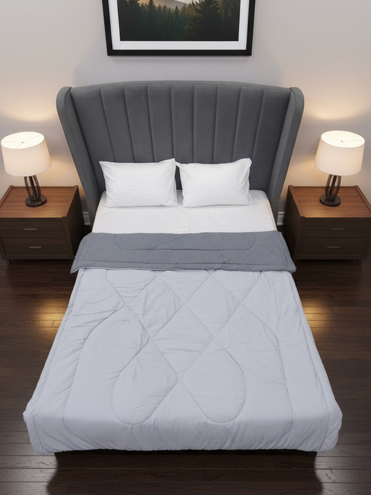 Bellagio Reversible Microfiber Comforter | Beige AC Blanket