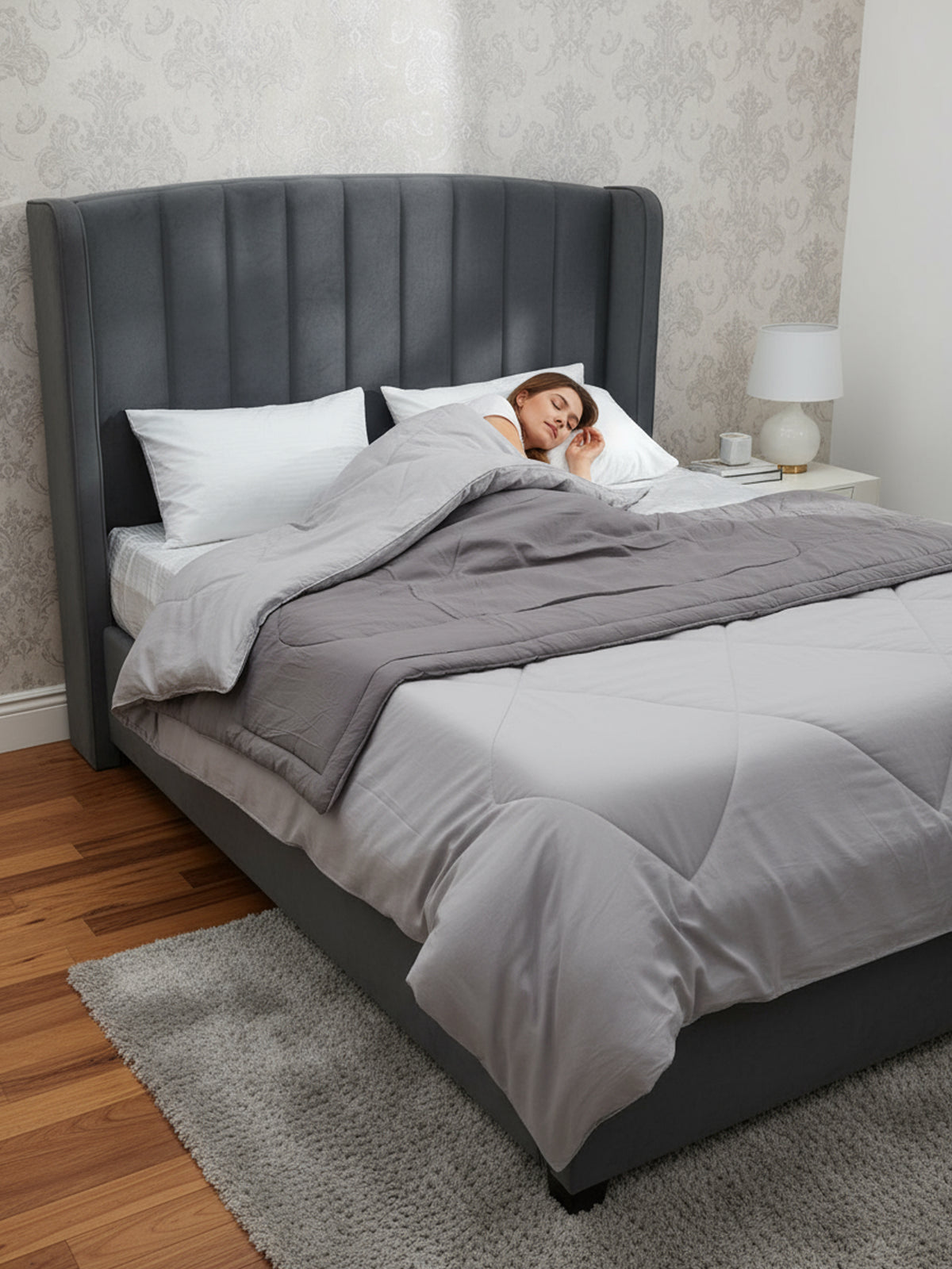 Bellagio Reversible Microfiber Comforter | Beige AC Blanket