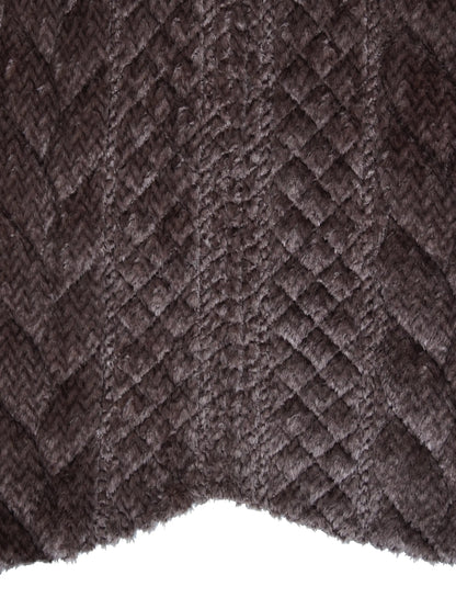 AtoZ Home Decor Luxury Textured Braided Velvet Sofa Cover | Braided Chevron Pattern