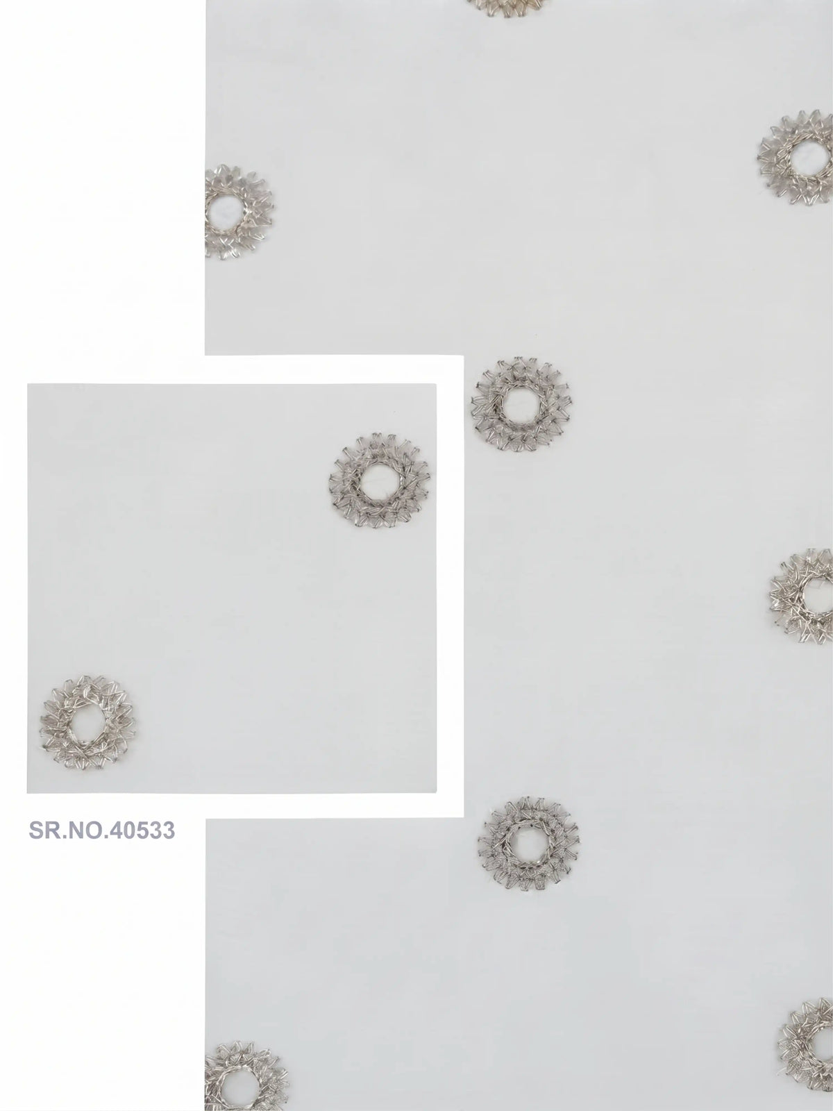 Evabella Elegant Circular Embroidery Sheer Grommet Curtains | 6 colors and 3 lengths