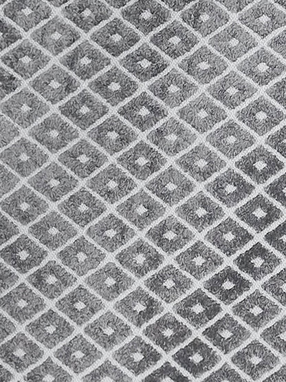 Grey Diamond Lattice Carpet – Modern Textured Geometric Rug for Living Room