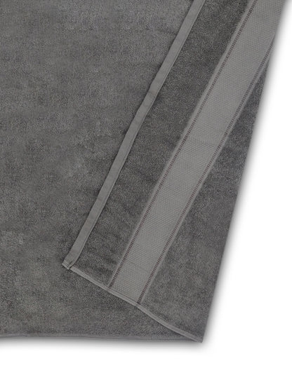 Charcoal Black Cotton Bath Towel – Plush, Soft & Quick-Dry