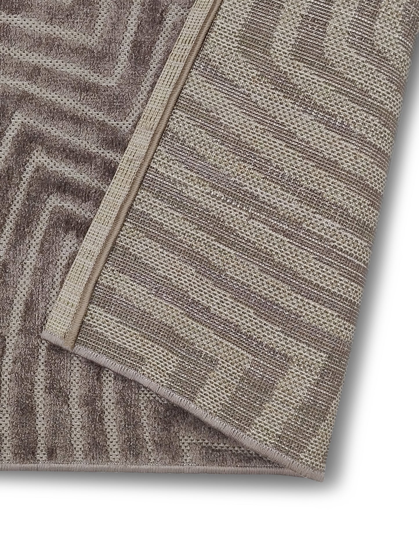 Charcoal Grey Geometric Maze Textured Runner – Modern Plush Bedside & Hallway Carpet