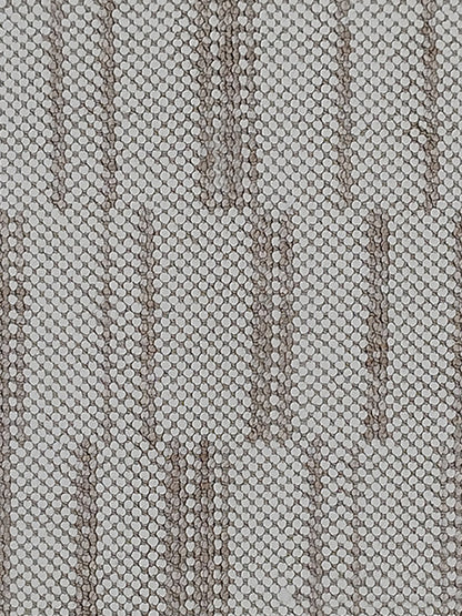 Ivory Beige Handloom Stripe-Textured Runner – Modern Minimalist Bedroom & Hallway