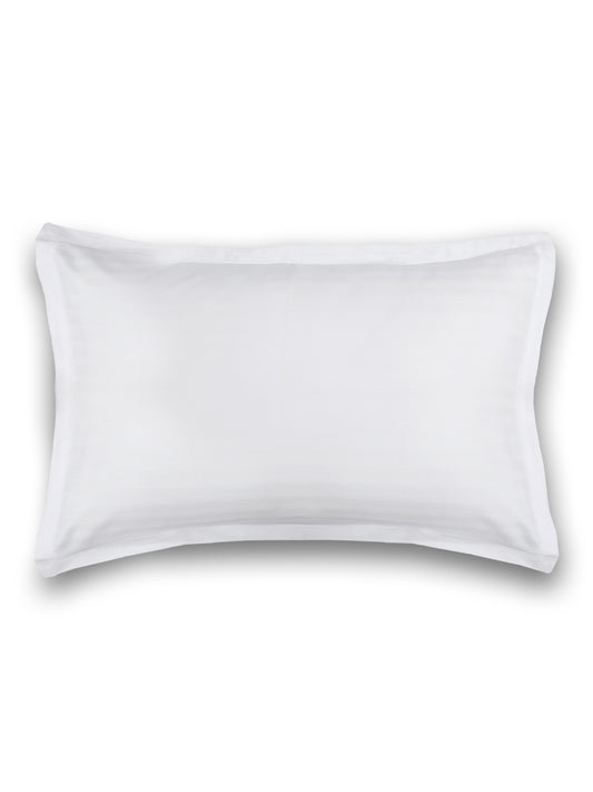 White Cotton Striped Pillow Covers Set of 2 – Soft Luxury Bedding, Hotel Collection