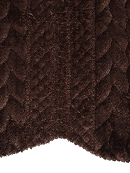 AtoZ Home Decor Luxury Textured Braided Velvet Sofa Cover | Braided Chevron Pattern